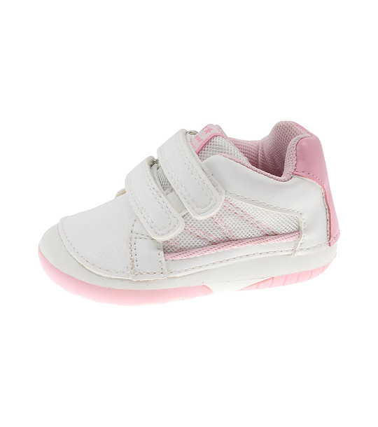 Бебешки обувки в бяло и розово снимка