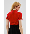 Червена дамска памучна блуза Alisha-1 снимка