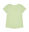 Памучна светлозелена дамска блуза с джоб Lilis-4 снимка