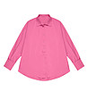 Розова дамска риза с памук Agia-4 снимка
