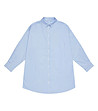 Дамска риза с памук в синьо и бяло на райе Betsey-4 снимка