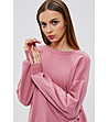 Дамска блуза с памук в цвят пепел от рози Elyse-3 снимка