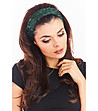 Лента за коса с пайети Shania в зелено-1 снимка