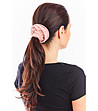 Комплект от розово, бордо и бежово скрънчи за коса Luisa -1 снимка