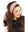 Комплект от розова, бежова и цвят бордо лента за коса Melissa -2 снимка