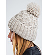 Дамска зимна светлобежова шапка Ness-0 снимка