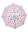 Прозрачен чадър на розови точки със светлоотразителен кант-2 снимка