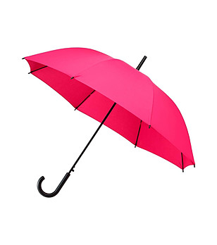 Розов чадър с извита дръжка снимка