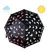 Черен чадър с променящ се цвят при дъжд-0 снимка