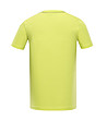 Памучна мъжка тениска Levek в цвят лайм-1 снимка