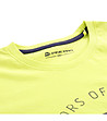 Памучна мъжка тениска Levek в цвят лайм-3 снимка