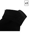 Комплект от 3 чифта unisex чорапи в черно с памук 3UNICO -3 снимка
