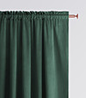 Тъмнозелена плътна завеса 140х250 см-3 снимка