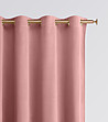Плътна розова завеса 140х250 см -1 снимка