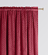 Тъмночервена плътна завеса с фигурални мотиви 140х250 см-1 снимка