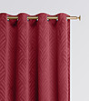 Тъмночервена плътна завеса с фигурални мотиви 140х250 см-2 снимка
