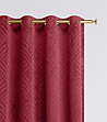 Тъмночервена плътна завеса с фигурални мотиви 140х280 см-0 снимка
