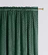 Тъмнозелена плътна завеса с фигурални мотиви 140х280 см-3 снимка