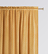 Плътна завеса с фигурални мотиви в цвят горчица 140х280 см-2 снимка