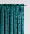 Плътна завеса с фигурални мотиви в цвят петрол 140х250 см-2 снимка