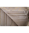 Плътна завеса с фигурални мотиви в бежово 140х280 см-4 снимка