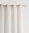 Плътна бяла завеса с фигурални мотиви 140х250 см-1 снимка