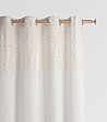 Плътна бяла завеса с фигурални мотиви 140х250 см-3 снимка