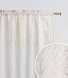 Плътна бяла завеса с фигурални мотиви 140х250 см-4 снимка