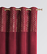 Плътна завеса с фигурални мотиви 140х250 см в бордо-1 снимка