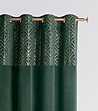 Плътна завеса с фигурални мотиви 140х250 см в тъмнозелено-1 снимка