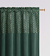Плътна завеса с фигурални мотиви 140х280 см в тъмнозелено-4 снимка