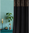 Плътна завеса с фигурални мотиви 140х250 см в черно-0 снимка