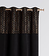 Плътна завеса с фигурални мотиви 140х250 см в черно-3 снимка