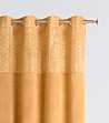 Плътна завеса с фигурални мотиви 140х250 см в цвят горчица-1 снимка