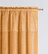 Плътна завеса с фигурални мотиви 140х250 см в цвят горчица-3 снимка