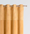 Плътна завеса с фигурални мотиви 140х280 см в цвят горчица-2 снимка
