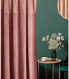 Плътна завеса в розово с фигурални мотиви 140х250 см-0 снимка