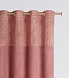 Плътна завеса в розово с фигурални мотиви 140х250 см-1 снимка