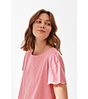 Памучна дамска розова блуза Mormi-2 снимка