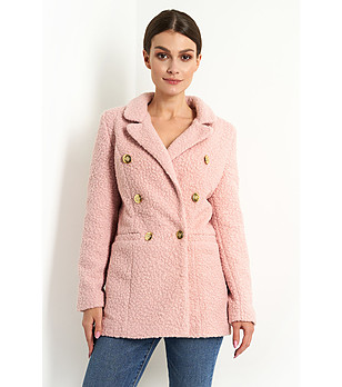 Розово дамско палто Sandrine снимка