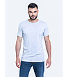 Памучна мъжка тениска в сив меланж Basic-0 снимка