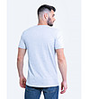 Памучна мъжка тениска в сив меланж Basic-1 снимка