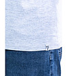 Памучна мъжка тениска в сив меланж Basic-3 снимка