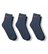 Комплект от 3 чифта дамски чорапи в тъмносиньо-0 снимка