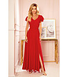 Червена дълга рокля с цепка Amalia-0 снимка