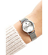 Дамски сребрист часовник с елегантен дизайн Nyomi-2 снимка