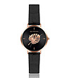 Черен дамски часовник с елемнти в розовозлатисто Ayleen-0 снимка