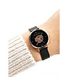 Черен дамски часовник с елемнти в розовозлатисто Ayleen-2 снимка