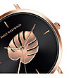 Черен дамски часовник с елемнти в розовозлатисто Ayleen-3 снимка