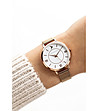 Дамски розовозлатист часовник с бял циферблат Marceline-2 снимка